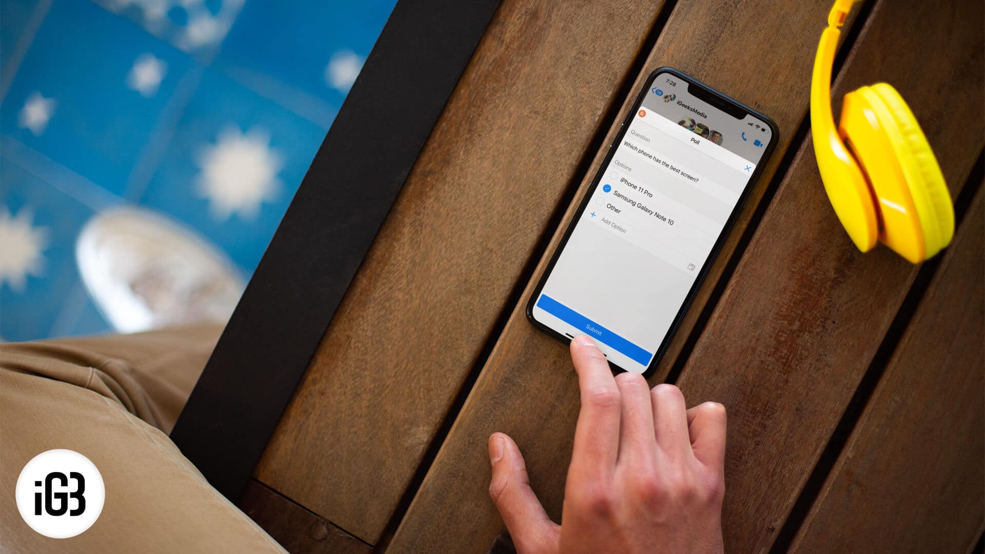 How to create a poll on facebook messenger on iphone