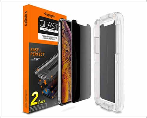 Spigen Black Privacy Screen Protector for iPhone X XS