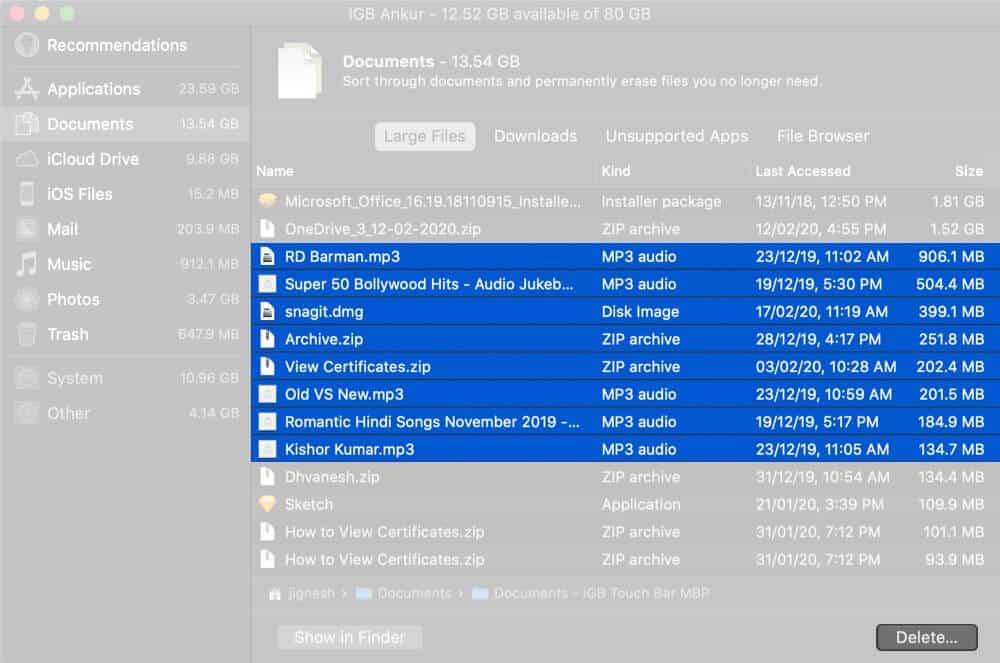 Delete Useless Files from Mac