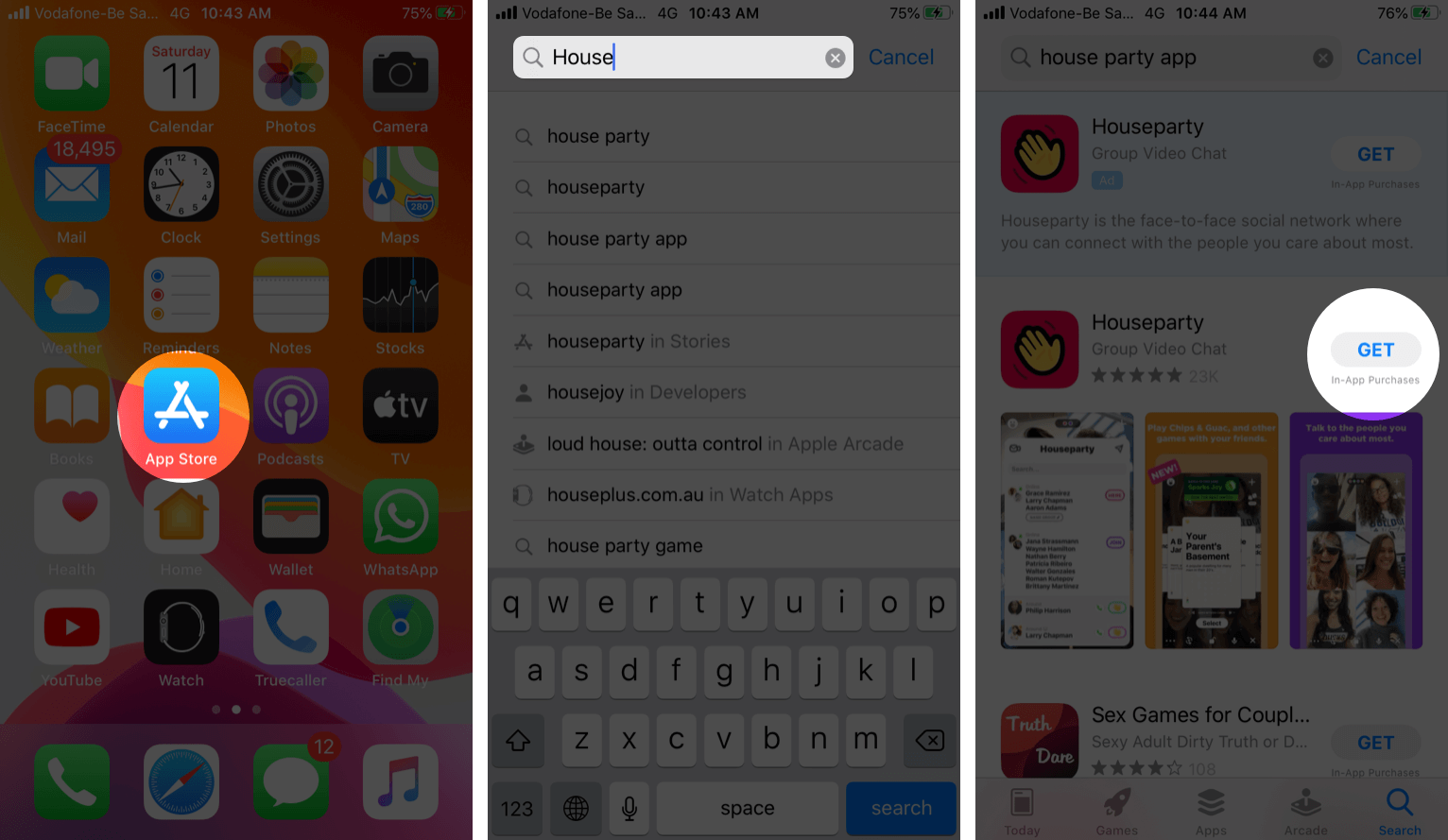 Download Houseparty App on iPhone