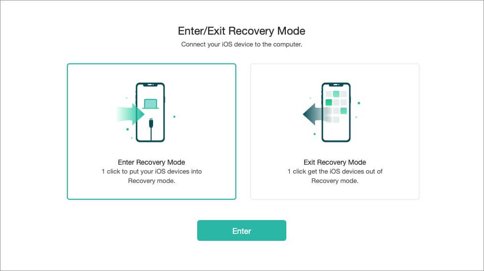enter or exit in recovery mode using anyfix software