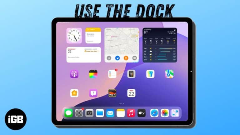 Manage the Dock on iPad.