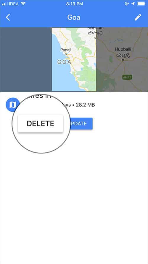 Delete Offline Maps in Google Maps on iPhone or Android