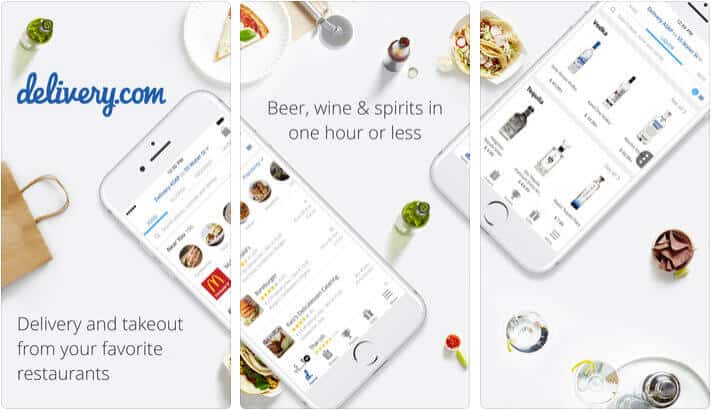 Deliverycom Food Ordering iPhone and iPad App Screenshot