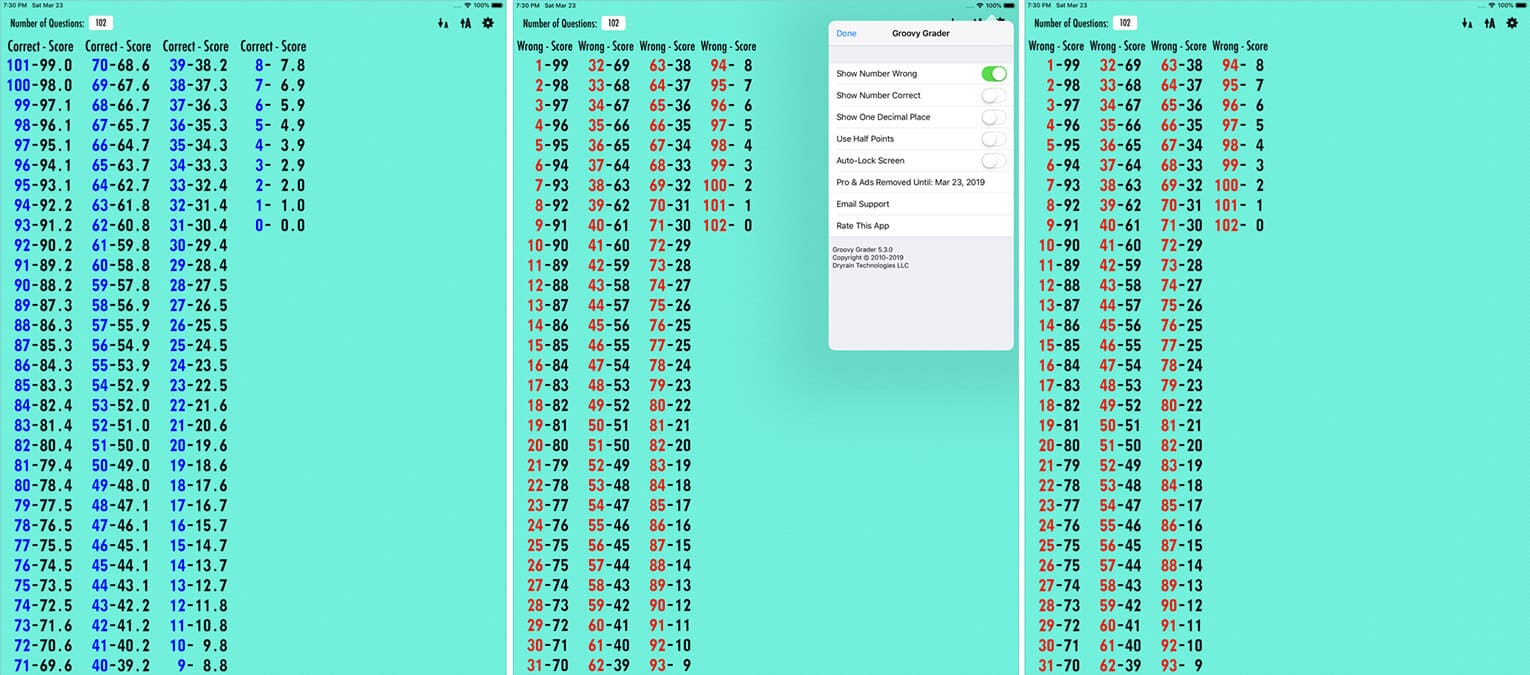 Groovy Grader iPhone and iPad Teachers App Screenshot