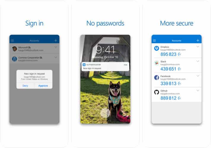 Microsoft Authenticator Two Factor Authentication iPhone App
