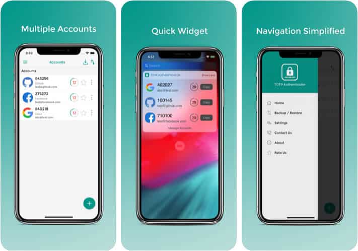 TOTP Authenticator Two Factor Authentication iPhone App