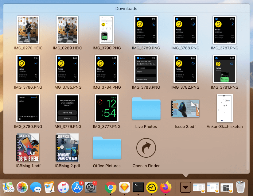 Change Style of How Downloaded Files Look from Macs Dock