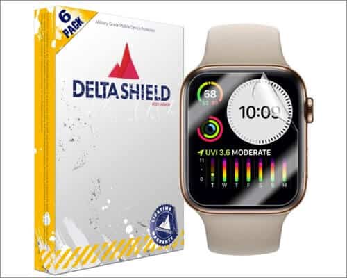 deltashield anti bubble screen protector for apple watch series 6 and 5