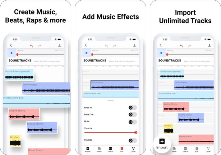Music Editor Beat Song Maker iPhone and iPad App Screenshot