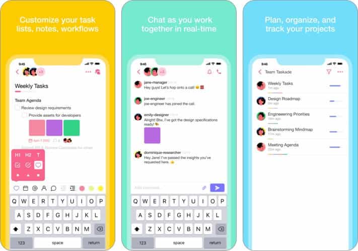 taskade   manage anything iphone and ipad team management app screenshot