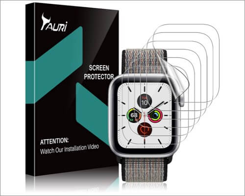 tauri scratch resistant screen protector for apple watch series 6 and 5