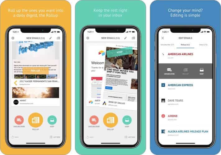 unroll me iPhone and iPad App Screenshot