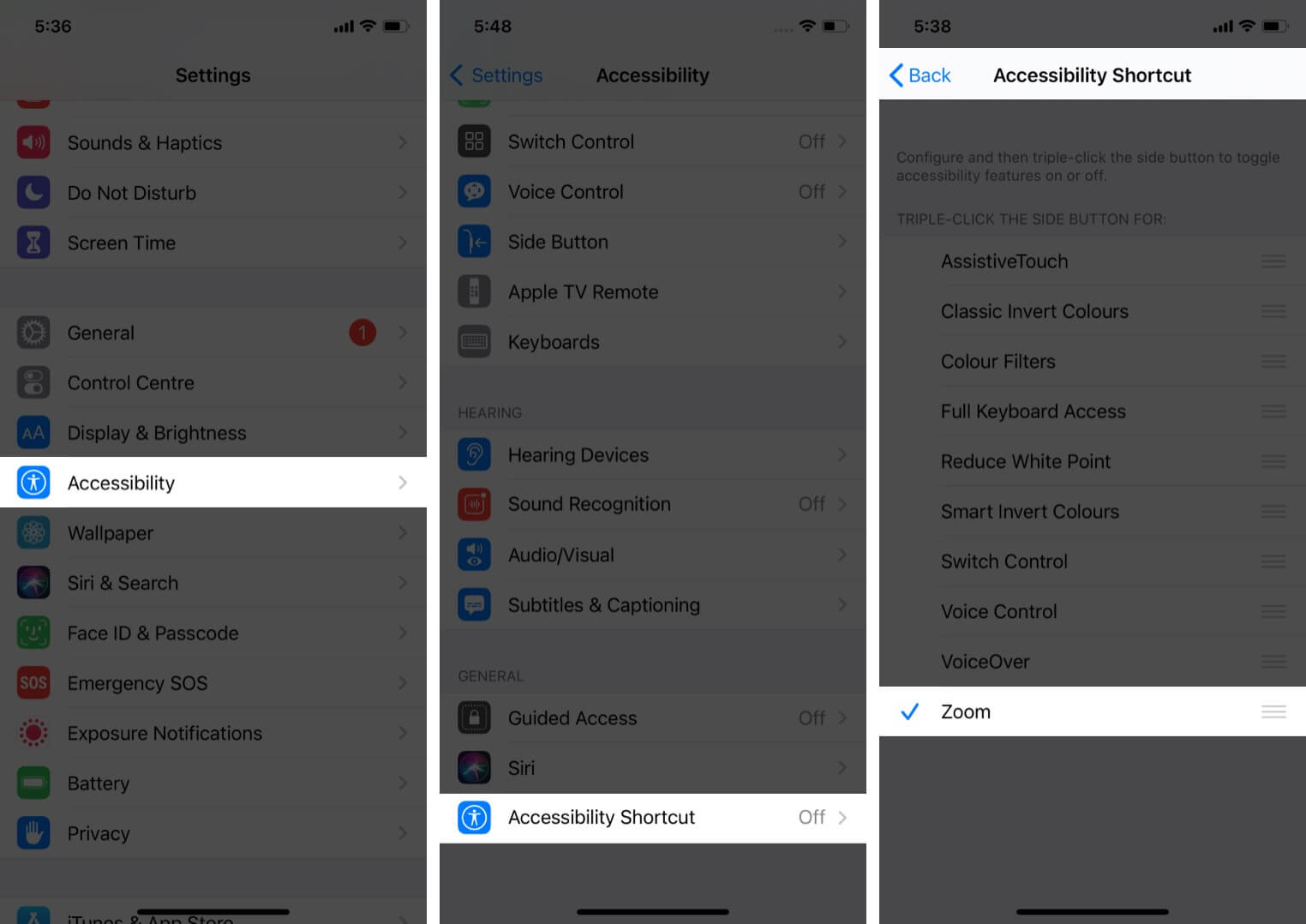Enable Accessibility Shortcut for ultra low brightness on iPhone