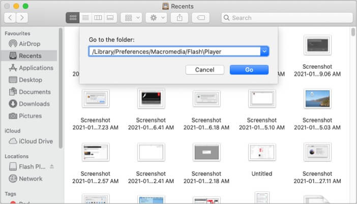 Open Finder press Command+Shift+G and copy paste this command on Mac