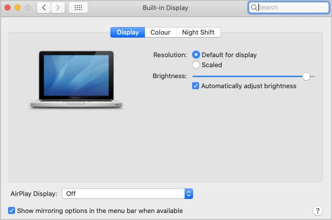 Enable Automatically adjust brightness on M1 based MacBooks