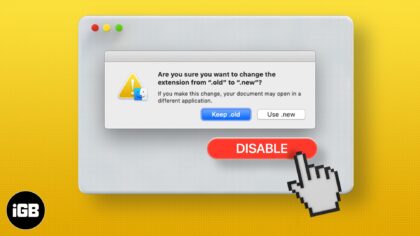 How to disable the change file extension warning on mac
