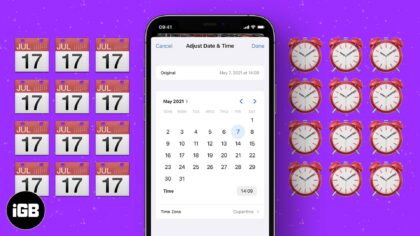 Adjust date and time in photos