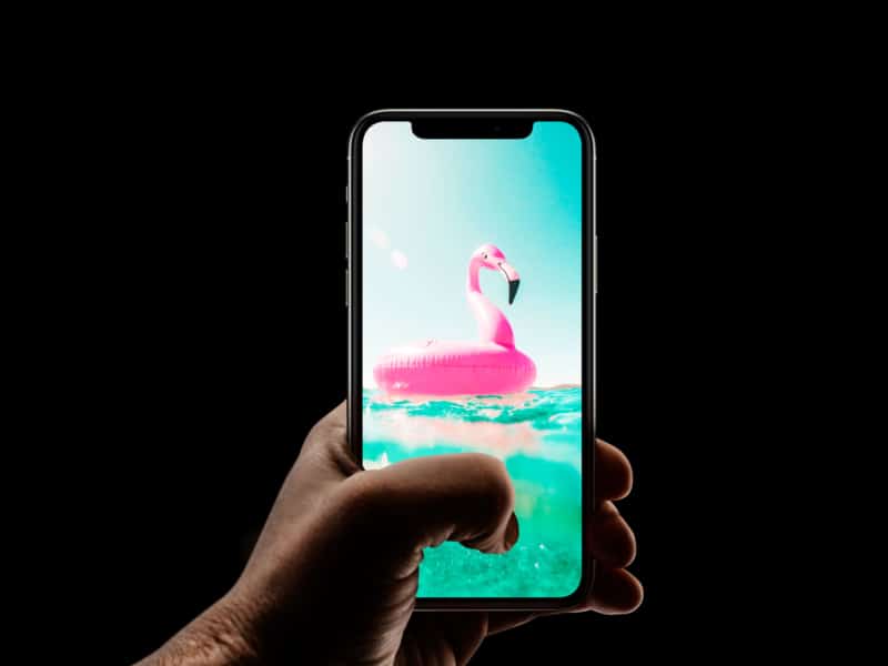 Cute beach float iPhone wallpaper