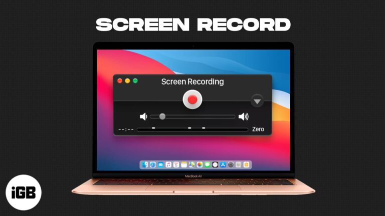 How to screen record on mac