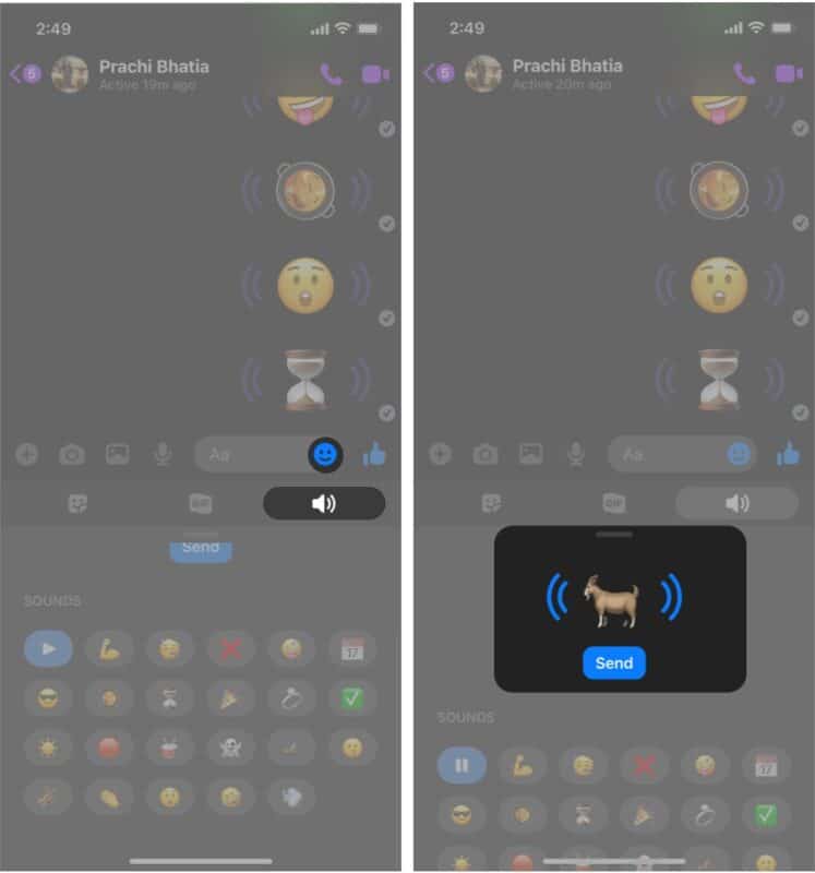 How to use sound emoji in Facebook Messenger