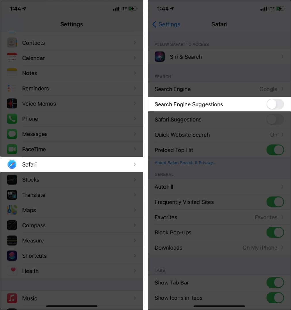 How to remove Google trending searches from Safari on iPhone