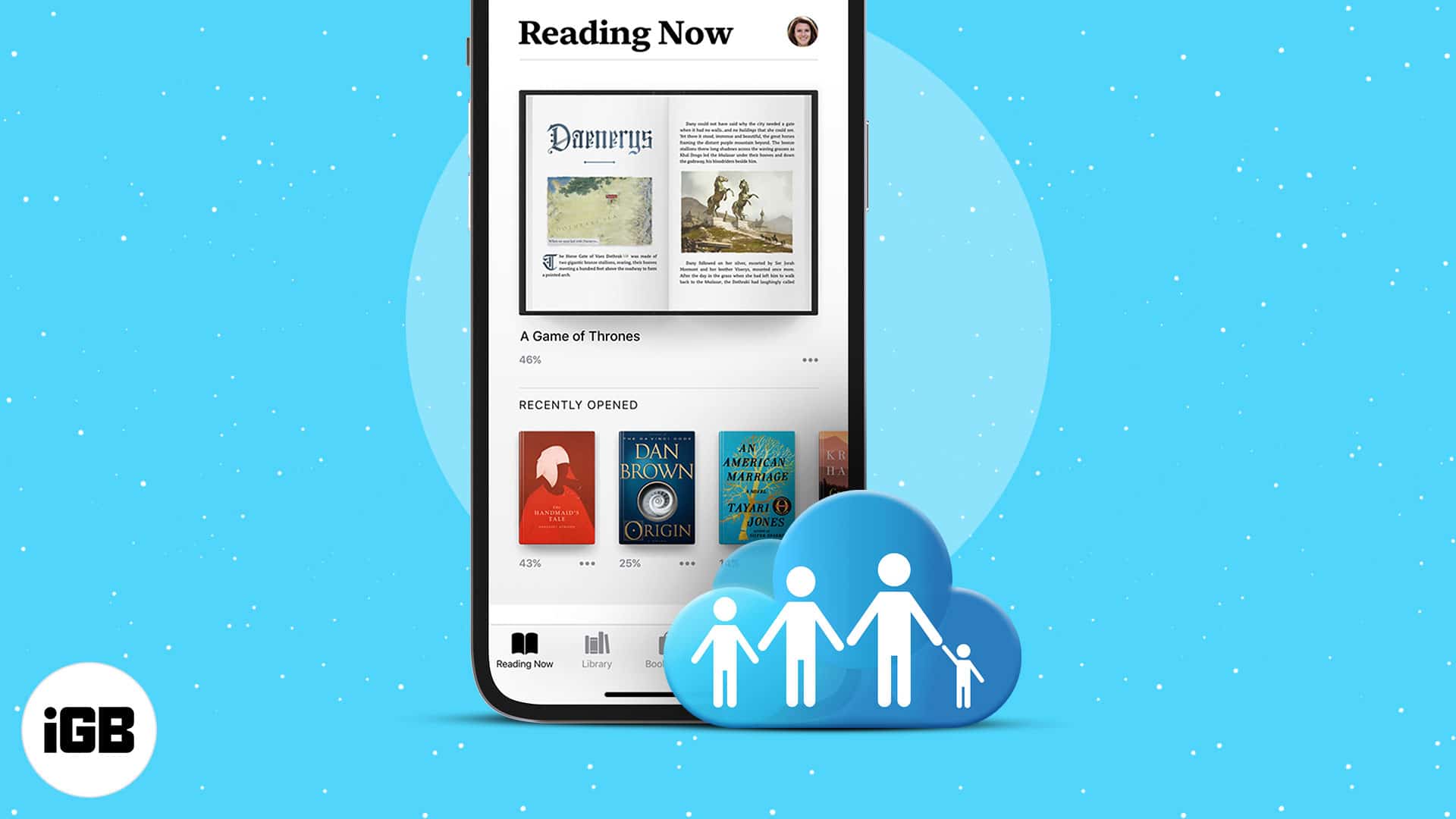 How to share apple books with family members