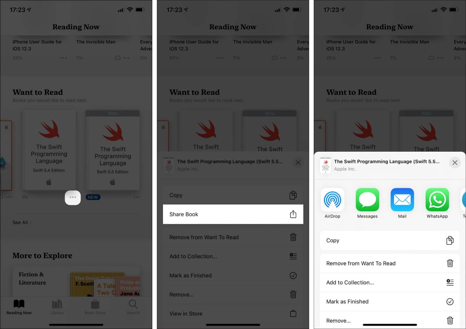 Share Apple Books without Family Sharing via a link