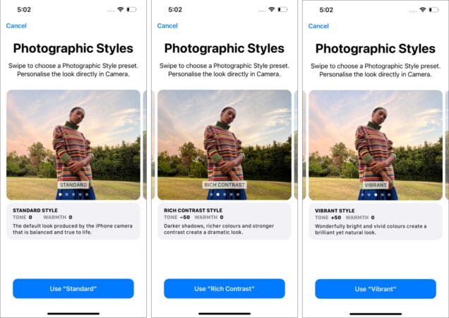 Photographic Styles on iPhone 13