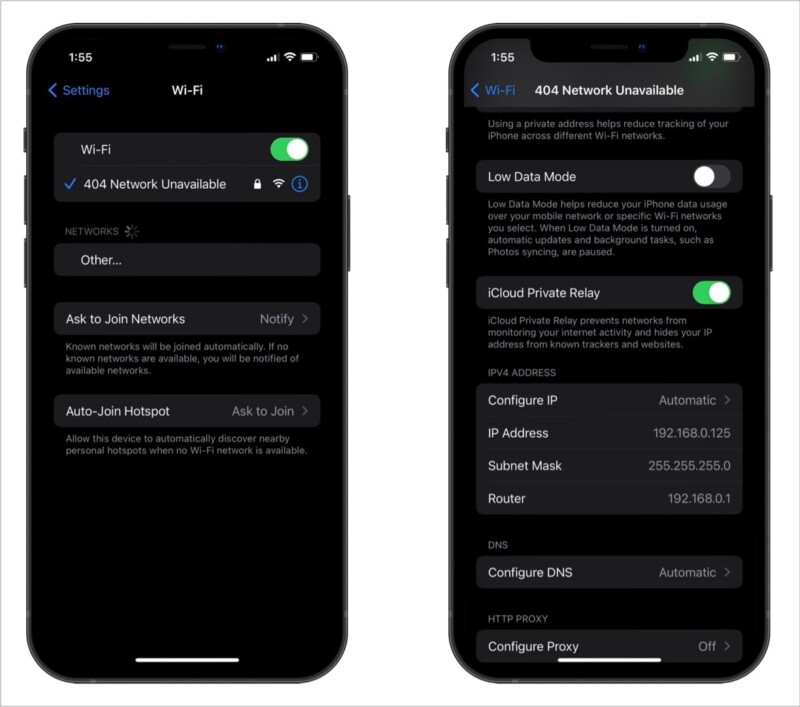 Turn off Private Relay for specific Wi Fi Connections on iPhone