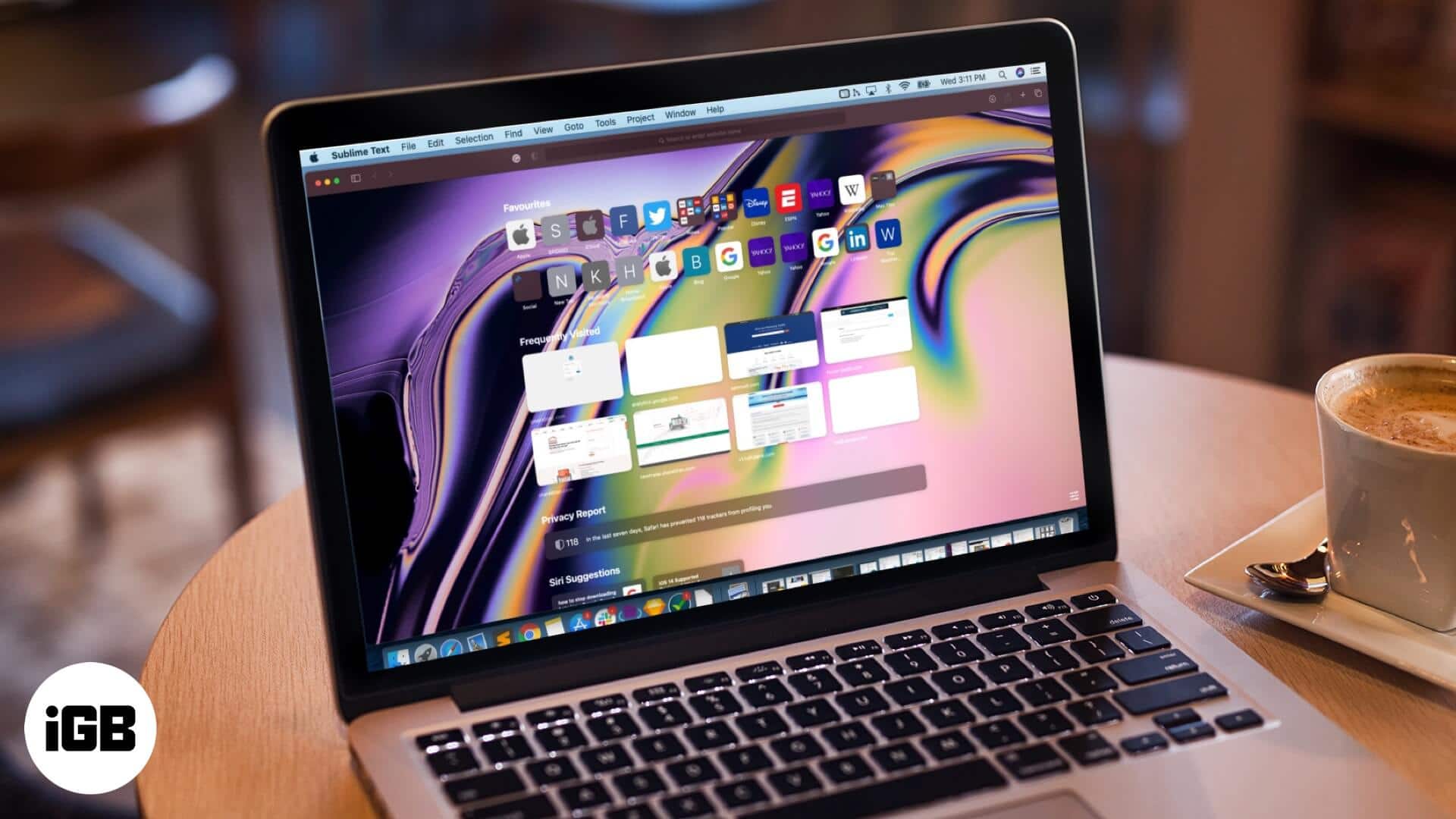 How to change safari background in macos big sur
