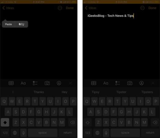 Paste content from Universal Clipboard on Mac iPhone and iPad