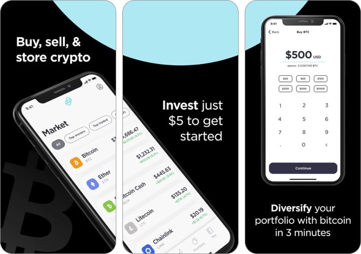 Gemini best cryptocurrency apps for iPhone screenshot