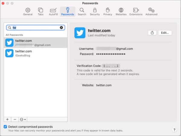 Login using any other browser app or service on Mac