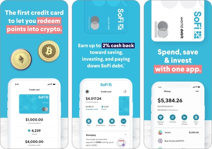 SoFi best cryptocurrency apps for iPhone screenshot