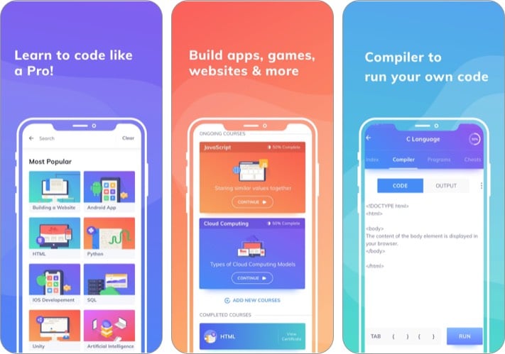 Programming Hub Learn coding app for iPhone and iPad