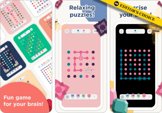 Two Dots one handed game for iPhone and iPad