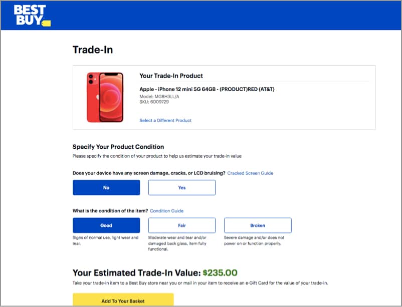 Trade in iPhone with Bestbuy