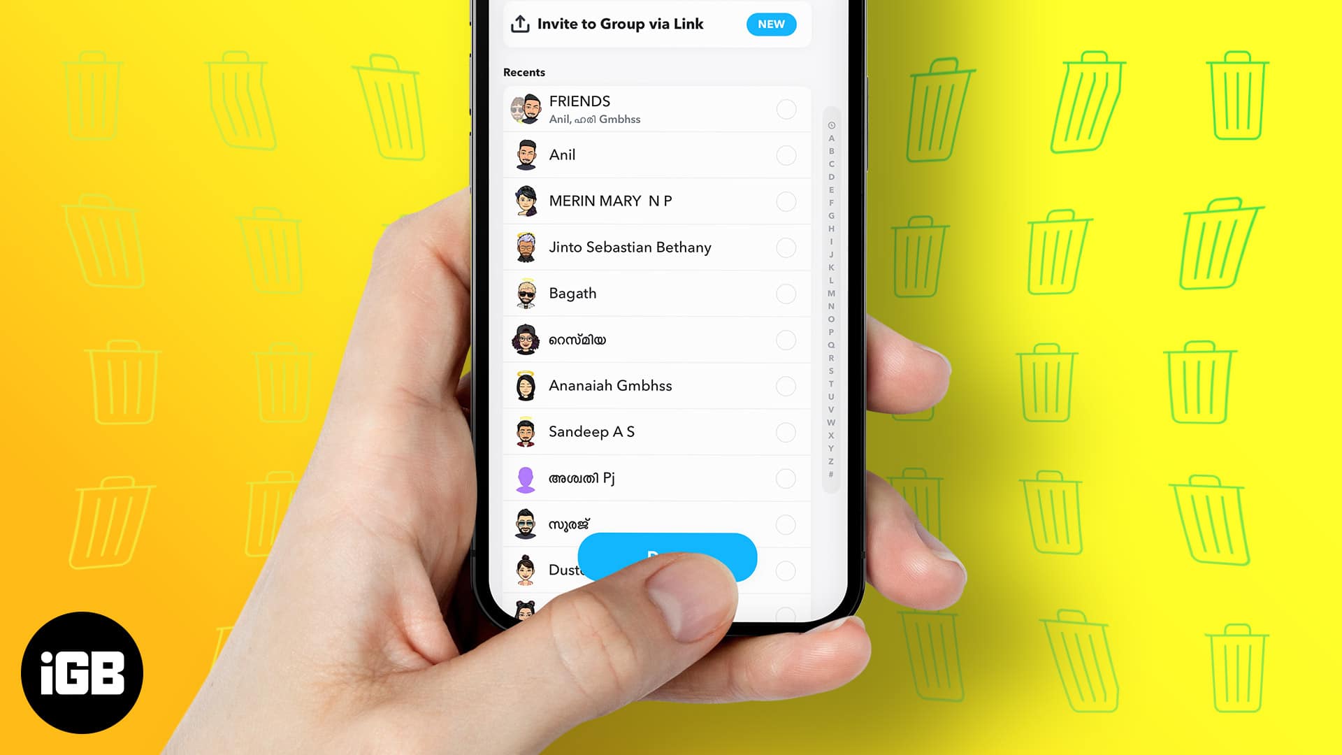 How to remove someone from snapchat group on iphone and ipad