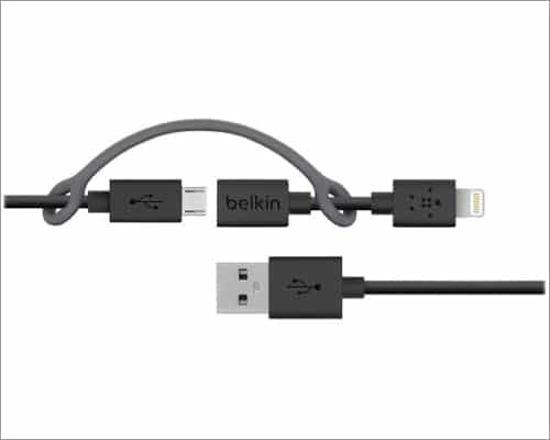 Belkin 3 Feet Micro USB Cable with Lightning Connector Adapter