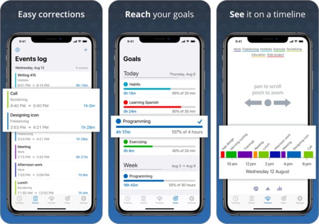Timelines Time Tracking app for iPhone and iPad