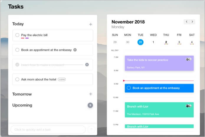 AnyDo best calendar app for Mac