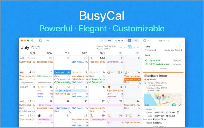 BusyCal via Setapp calendar app for Mac