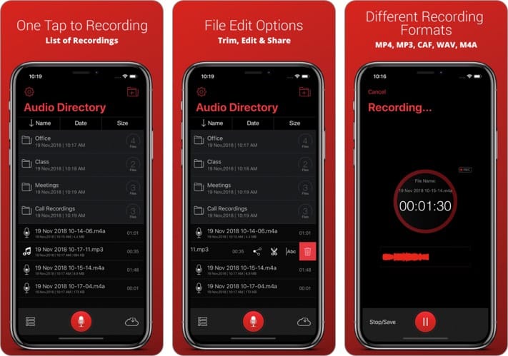 Recorder Plus   Voice Recorder iPhone and iPad App Screenshot