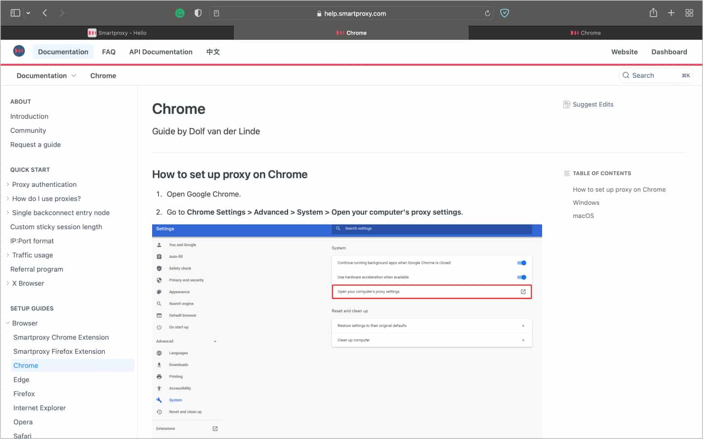Smartproxy set up guide on Chrome