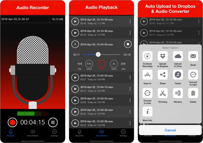 Voice Recorder   Audio Record iPhone and iPad App Screenshot