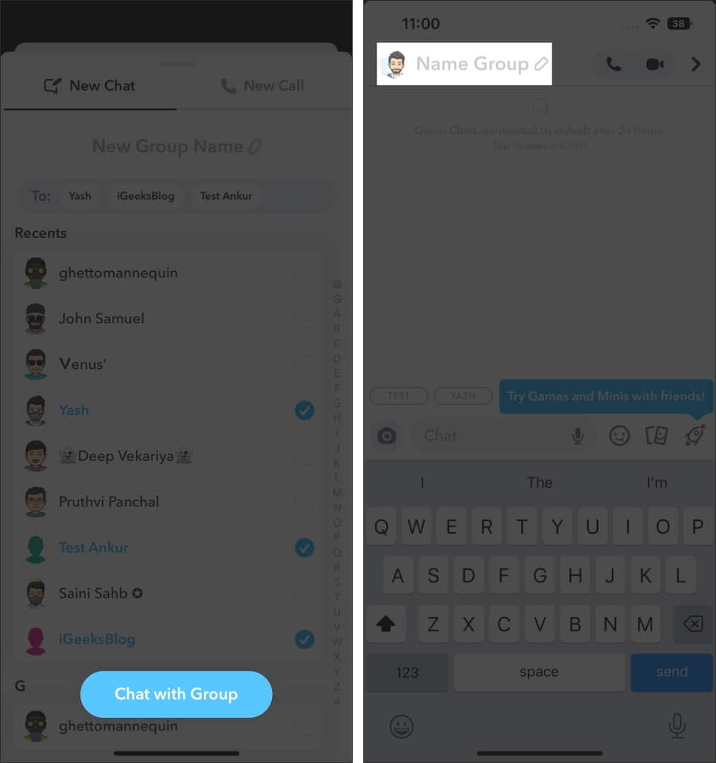 How to create a group chat on Snapchat