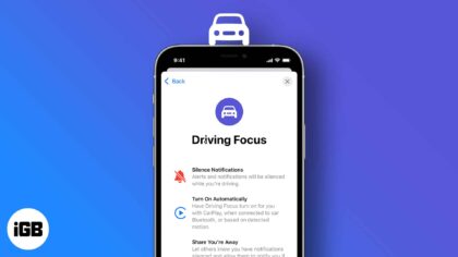 How to use driving foucs on iphone