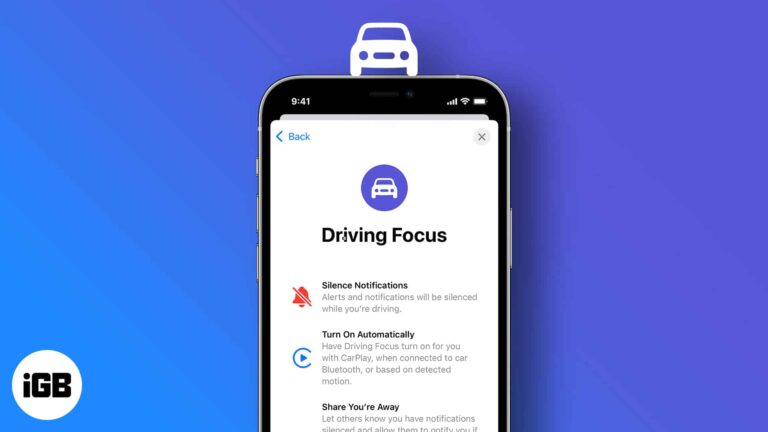 How to use driving foucs on iphone