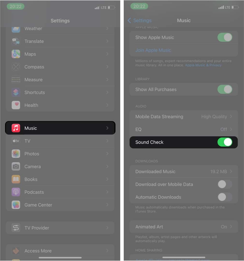 Sounc check on iphone and ipad